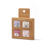Wilson & Frenchy - Girls Organic 4 Pack Baby Socks - Plum/Strawberry Cream/Lilac/Buttermilk