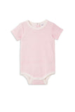 Milky - Baby Girl - Pink Stripe Rib Bubbysuit