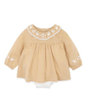 Bebe - WINNIE EMB. GINGHAM OVERLAY DRESS