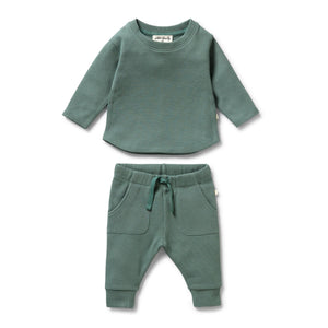 Wilson & Frenchy - Pine Green Organic Waffle Set