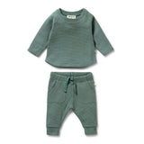 Wilson & Frenchy - Pine Green Organic Waffle Set