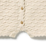 Wilson & Frenchy - Milk Cloud Organic Knitted Chevron Growsuit