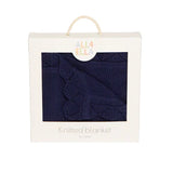 All4ella - Knitted Blanket - Navy