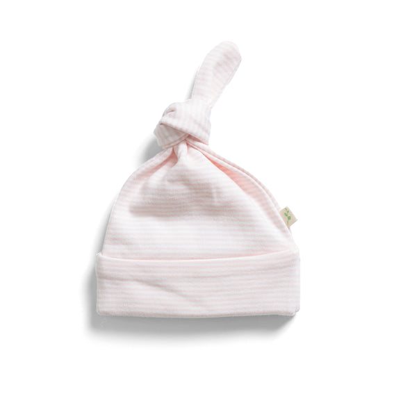 Tiny Twig - Knotted Beanie - Pink Stripes