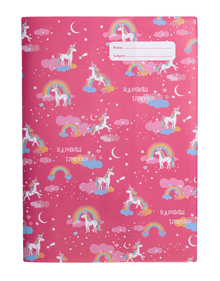 Spencil - A4 Book Covers - Rainbow Unicorn 5