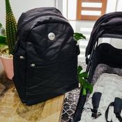 OiOi Black Fisheye Quilt Backpack