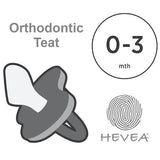 Hevea - Colour Pacifier - Orthodontic - Baby Blue - size 0-3 months
