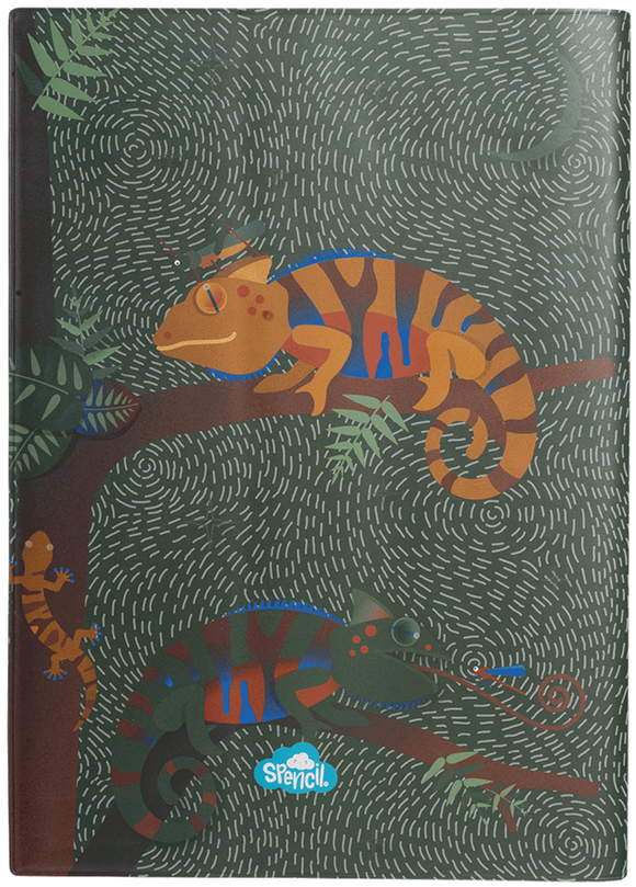 Spencil - A4 Book Cover - Quirky Chameleon 2