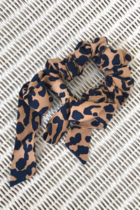 Mama Muse James Leopard Hair Tie with Bow
