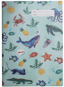 Spencil A4 Book Cover - Sea Critters 2