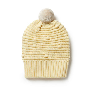 Wilson & Frenchy - Knitted Spot Hat - Pastel Yellow