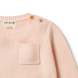 Wilson & Frenchy - Knitted Pocket Jumper - Blush