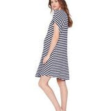 Soon Maternity - Elly Dress Navy & White Stripe