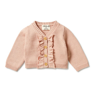 Wilson & Frenchy - Knitted Ruffle Cardigan - Rose