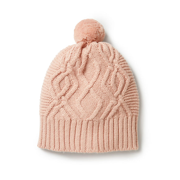 Wilson & Frenchy - Knitted Cable Hat - Rose