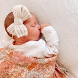 Little & Fern - Bailey Knitted Bow - Cream